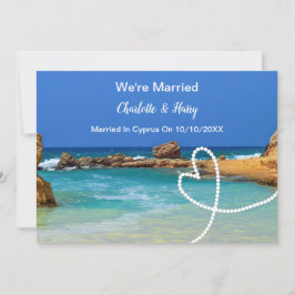 キプロスでの結婚披露結婚したパーティーの後継 招待状