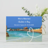 キプロスで結婚式をした後のパーティーの招待状 招待状 (スタンド正面)