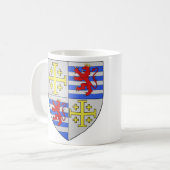 キプロスとエルサレムのルシニャンの紋章 コーヒーマグカップ (正面左)