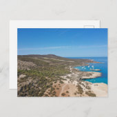 キプロスのアカマス半島とブルーラグーンパホス ポストカード (正面/裏面)