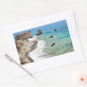 キプロスのアパロライトの岩 長方形シール (封筒)