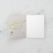 キプロスのイラスト地図 ノートカード (内部)