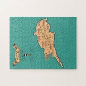 キプロスのイラスト旅行地図 ジグソーパズル (横)