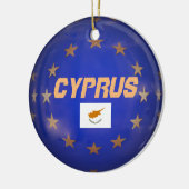 キプロスのカスタマイズ可能なクリスマス装飾 セラミックオーナメント (左)