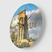 キプロスのギフト ラージ壁時計 (傾斜)