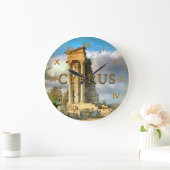 キプロスのギフト ラージ壁時計 (ホーム)