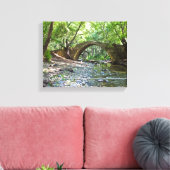キプロスのケレフォス中世の橋 キャンバスプリント (インサイチュ (リビング))