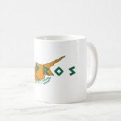 キプロスのシプロ国旗の文字記号ギリシャのトラブ コーヒーマグカップ (正面右)