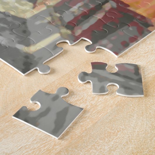 キプロスのバック通りズ旅行ポスタースタイルアート ジグソーパズル (側面)