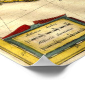 キプロスの古代地図 ポスター (角)