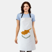 キプロスの国旗 エプロン (着用した状態)