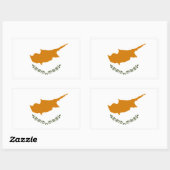 キプロスの国旗 長方形シール (シート)