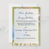 キプロスの地図ヴィンテージ旅行ポスター 招待状 (正面)