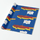 キプロスの地図 ラッピングペーパー (アンロールド)