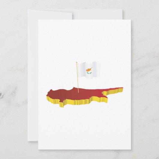 キプロスの地図 招待状 (正面)