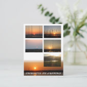 キプロスの夕焼け ポストカード (スタンド正面)