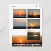 キプロスの夕焼け ポストカード (正面/裏面)