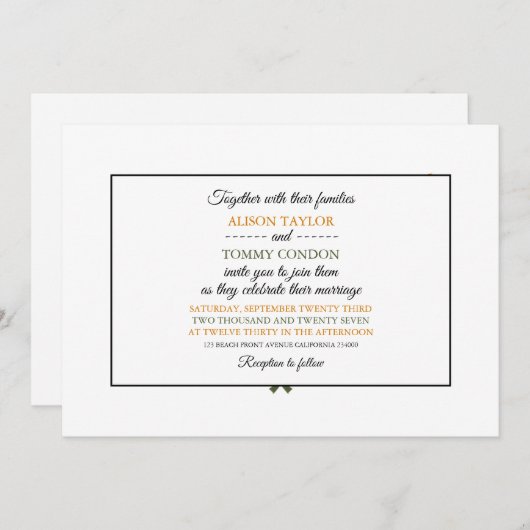 キプロスの旗, キプロスの国旗 結婚式 招待状 (正面/裏面)