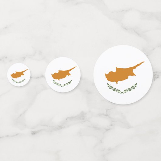 キプロスの旗 コンフェッティ (正面)