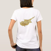 キプロスの旗Xの地図のTシャツ Tシャツ (裏面)