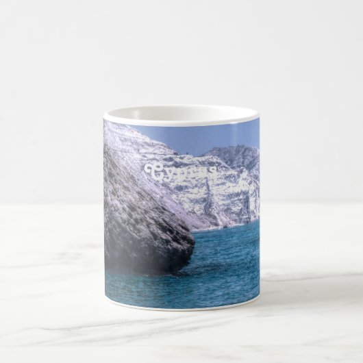 キプロスの海岸 コーヒーマグカップ (中央)