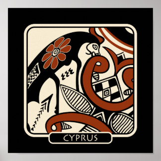 キプロスの陶器シャード ポスター