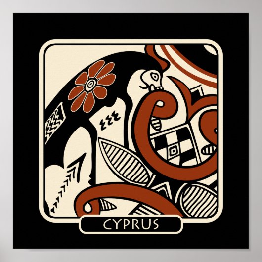 キプロスの陶器シャード ポスター (正面)