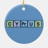 キプロスは要素の作りました セラミックオーナメント (裏面)