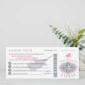 キプロスへの搭乗券結婚式招待状 招待状 (スタンド正面)