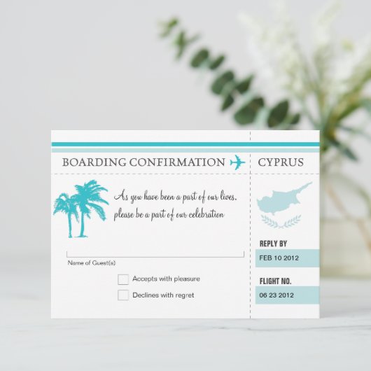 キプロスへの搭乗券 RSVP (スタンド正面)