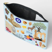 キプロスシンボル旅行愛好家 アクセサリーポーチ (見開き)