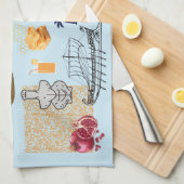 キプロスシンボル旅行愛好家 キッチンタオル (四つ折り)