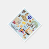 キプロスシンボル旅行愛好家 スタンダードカクテルナプキン (角)