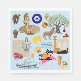 キプロスシンボル旅行愛好家 スタンダードランチョンナプキン