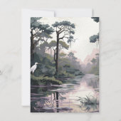 キプロスツリークレーンバイユー結婚ズ 招待状 (裏面)