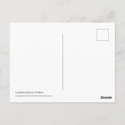 キプロスポストカードの風景 ポストカード (裏面)