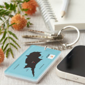 キプロス国の政治地図国旗 キーホルダー (正面右)