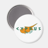 キプロス国地図国旗の旅行シンボル国 マグネット (正面/裏面)