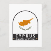 キプロス国旗のエンブレム動揺してヴィンテージ ポストカード (正面)