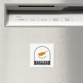 キプロス国旗のエンブレム動揺してヴィンテージ マグネット (インサイチュ (食洗機))