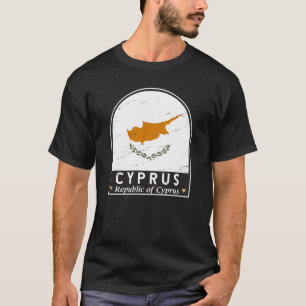 キプロス国旗のエンブレム動揺してヴィンテージ Tシャツ