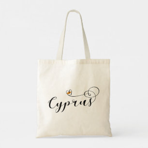 キプロス国旗のハート、キプロス トートバッグ