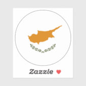 キプロス国旗の丸いシール シール (シート)