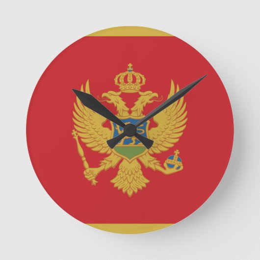 キプロス国旗の丸い時計 ラウンド壁時計 (正面)