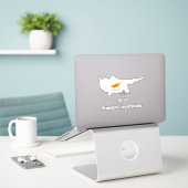 キプロス国旗の地図 シール (デスク上のノートパソコン)