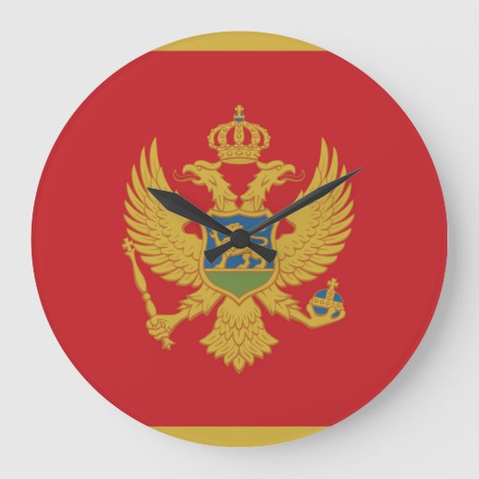 キプロス国旗の大きな時計 ラージ壁時計 (正面)