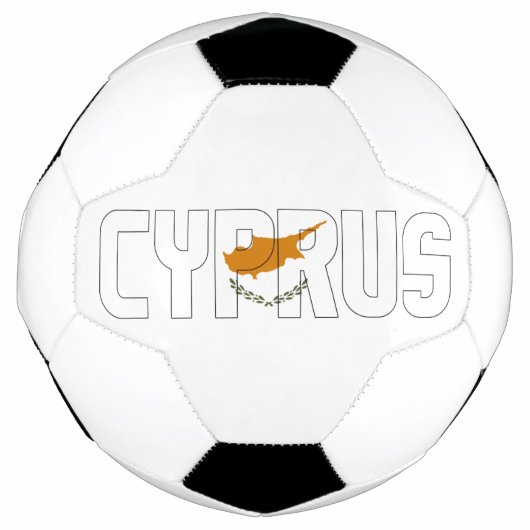 キプロス国旗の愛らしい愛国心 サッカーボール (正面)