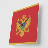 キプロス国旗の正方形の壁時計 スクエア壁時計 (傾斜)