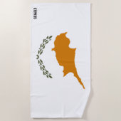 キプロス国旗の素晴らしい愛国心 ビーチタオル (正面)