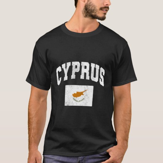 キプロス国旗の背板 Tシャツ (正面)